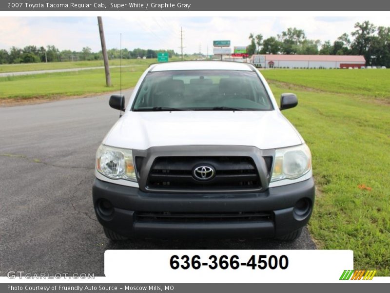 Super White / Graphite Gray 2007 Toyota Tacoma Regular Cab