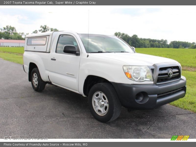Super White / Graphite Gray 2007 Toyota Tacoma Regular Cab