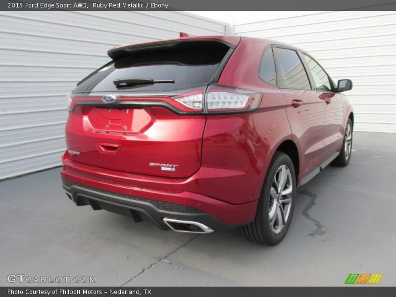 Ruby Red Metallic / Ebony 2015 Ford Edge Sport AWD