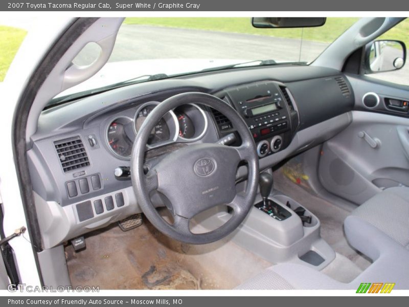 Super White / Graphite Gray 2007 Toyota Tacoma Regular Cab