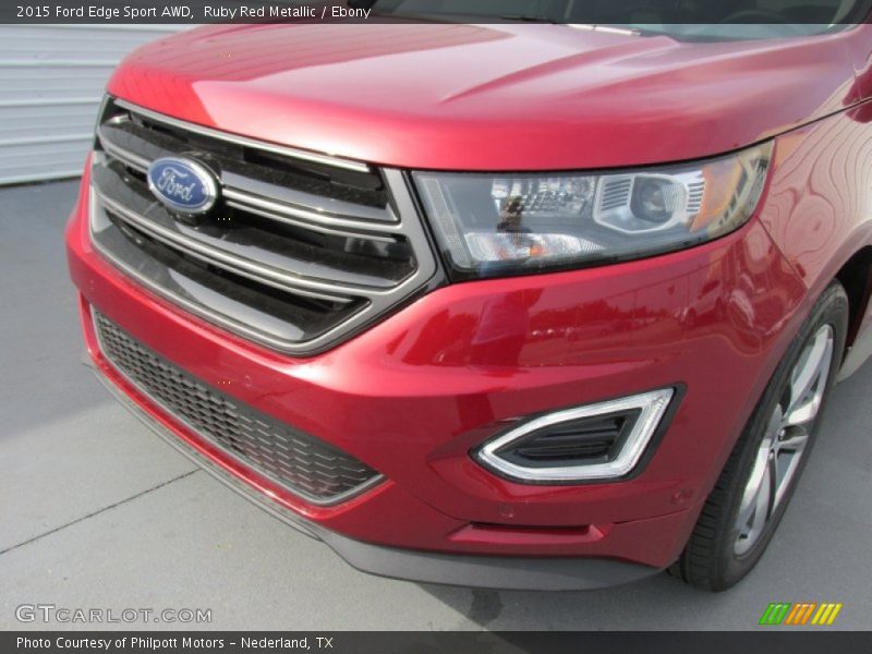 Ruby Red Metallic / Ebony 2015 Ford Edge Sport AWD