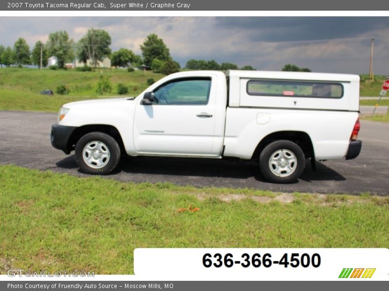 Super White / Graphite Gray 2007 Toyota Tacoma Regular Cab