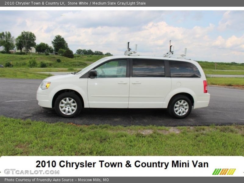 Stone White / Medium Slate Gray/Light Shale 2010 Chrysler Town & Country LX