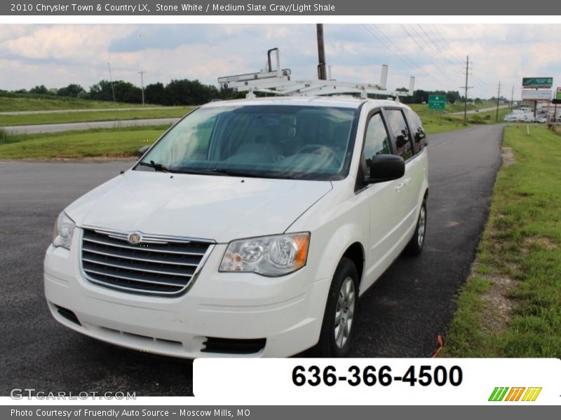 Stone White / Medium Slate Gray/Light Shale 2010 Chrysler Town & Country LX