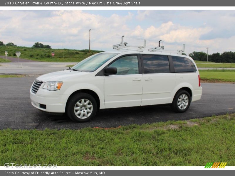 Stone White / Medium Slate Gray/Light Shale 2010 Chrysler Town & Country LX