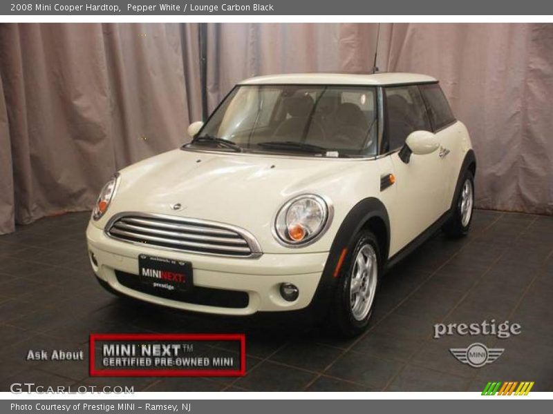 Pepper White / Lounge Carbon Black 2008 Mini Cooper Hardtop