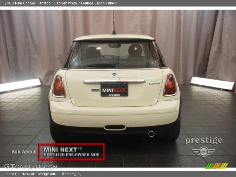 Pepper White / Lounge Carbon Black 2008 Mini Cooper Hardtop