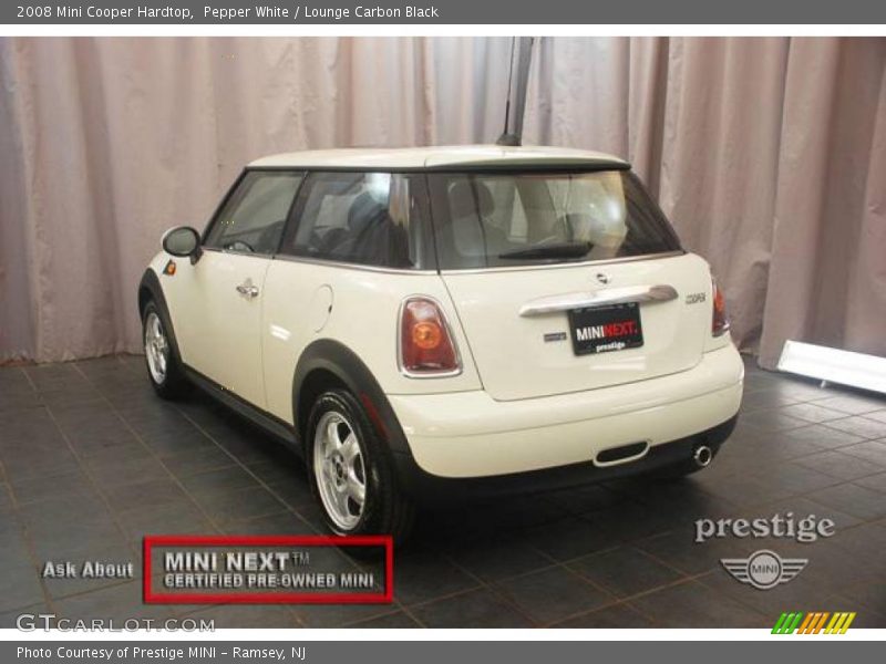 Pepper White / Lounge Carbon Black 2008 Mini Cooper Hardtop