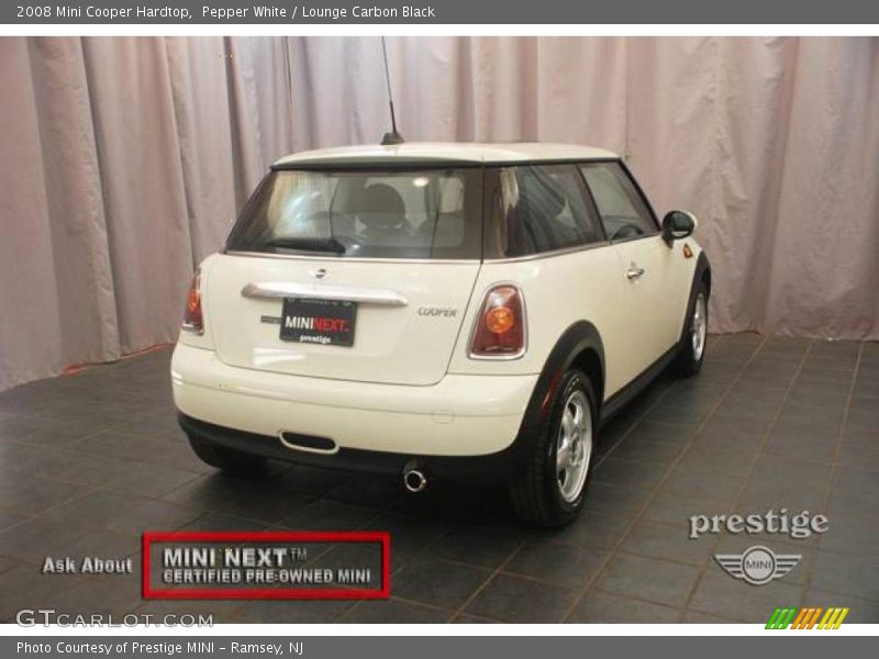 Pepper White / Lounge Carbon Black 2008 Mini Cooper Hardtop