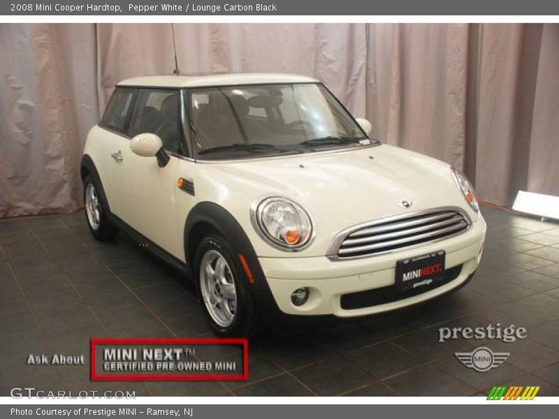 Pepper White / Lounge Carbon Black 2008 Mini Cooper Hardtop