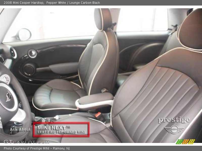 Pepper White / Lounge Carbon Black 2008 Mini Cooper Hardtop