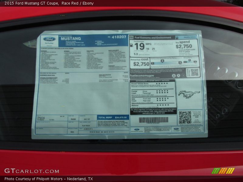 Race Red / Ebony 2015 Ford Mustang GT Coupe