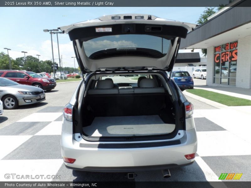 Silver Lining Metallic / Light Gray 2015 Lexus RX 350 AWD