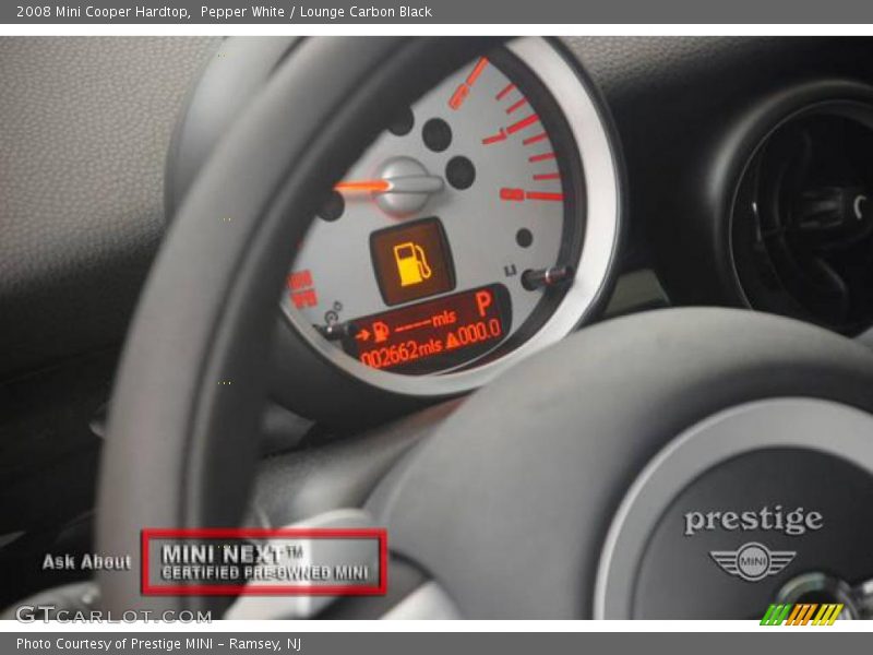 Pepper White / Lounge Carbon Black 2008 Mini Cooper Hardtop