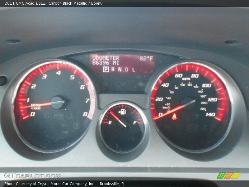 Carbon Black Metallic / Ebony 2011 GMC Acadia SLE