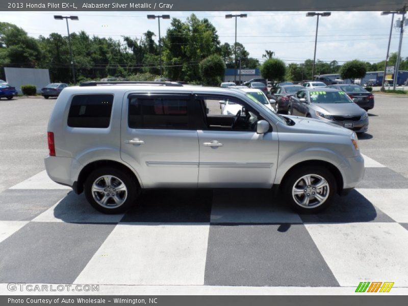 Alabaster Silver Metallic / Gray 2013 Honda Pilot EX-L
