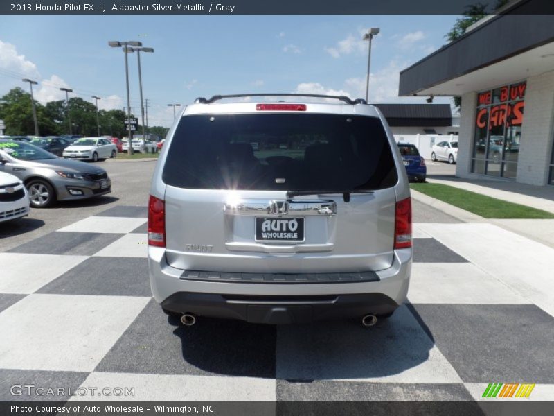 Alabaster Silver Metallic / Gray 2013 Honda Pilot EX-L