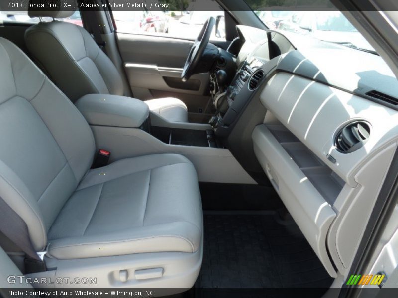 Alabaster Silver Metallic / Gray 2013 Honda Pilot EX-L
