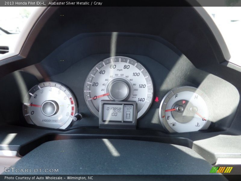 Alabaster Silver Metallic / Gray 2013 Honda Pilot EX-L