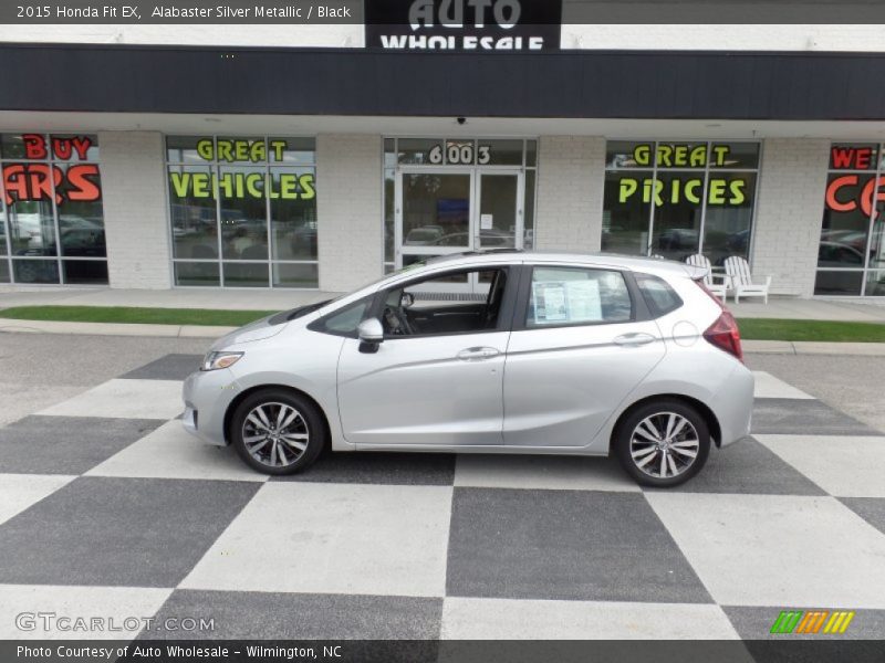 Alabaster Silver Metallic / Black 2015 Honda Fit EX