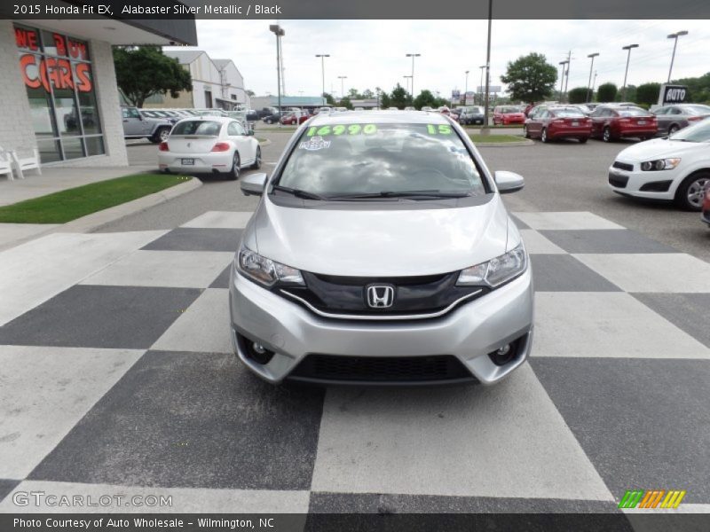 Alabaster Silver Metallic / Black 2015 Honda Fit EX
