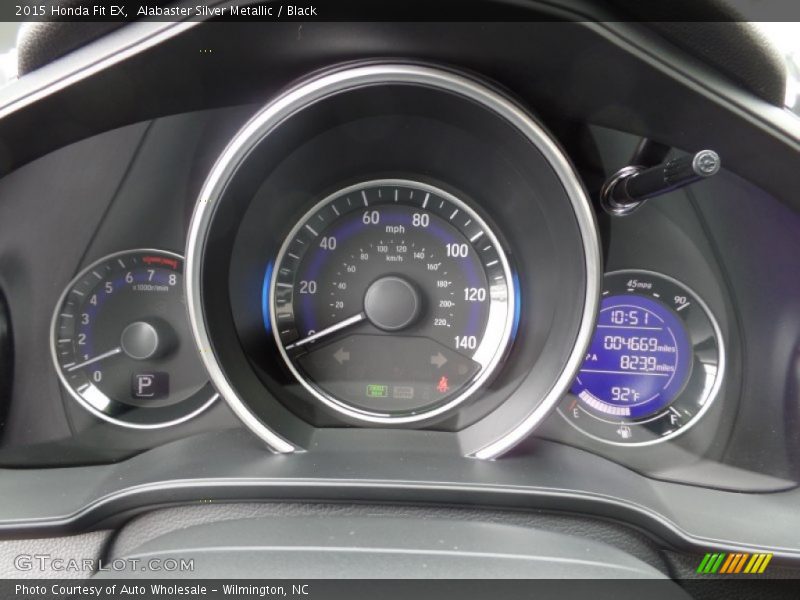 Alabaster Silver Metallic / Black 2015 Honda Fit EX