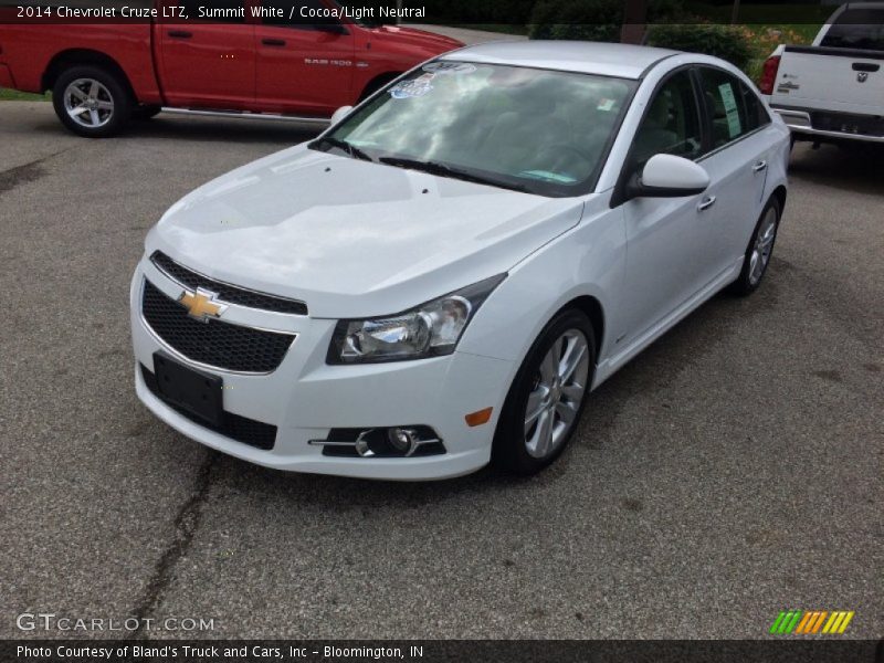 Summit White / Cocoa/Light Neutral 2014 Chevrolet Cruze LTZ