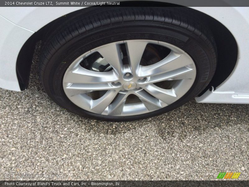 Summit White / Cocoa/Light Neutral 2014 Chevrolet Cruze LTZ