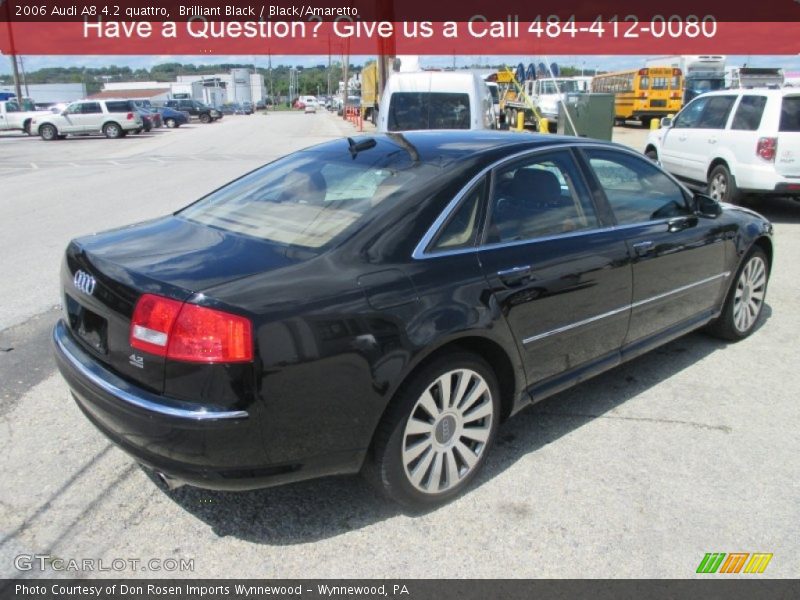Brilliant Black / Black/Amaretto 2006 Audi A8 4.2 quattro