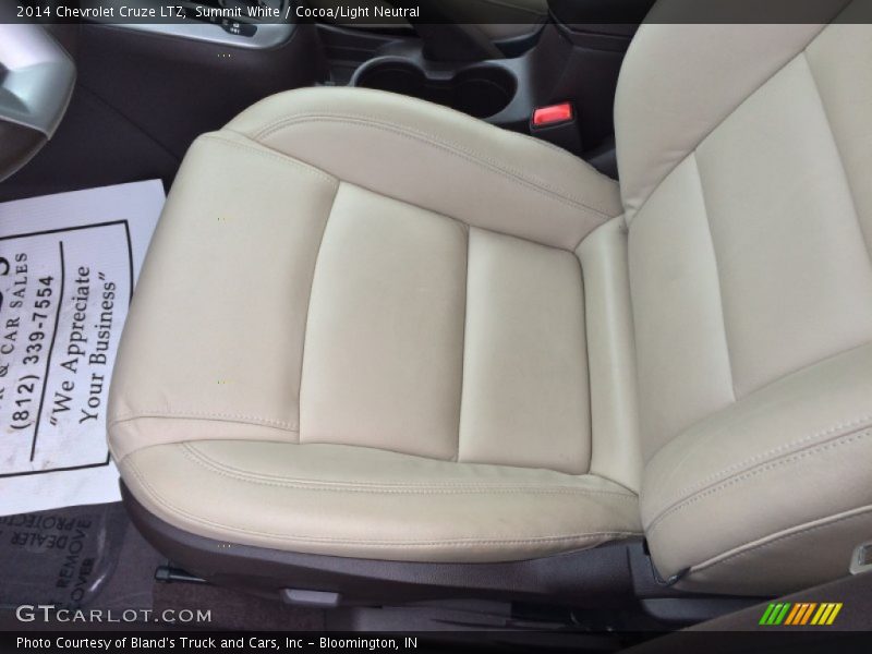 Summit White / Cocoa/Light Neutral 2014 Chevrolet Cruze LTZ