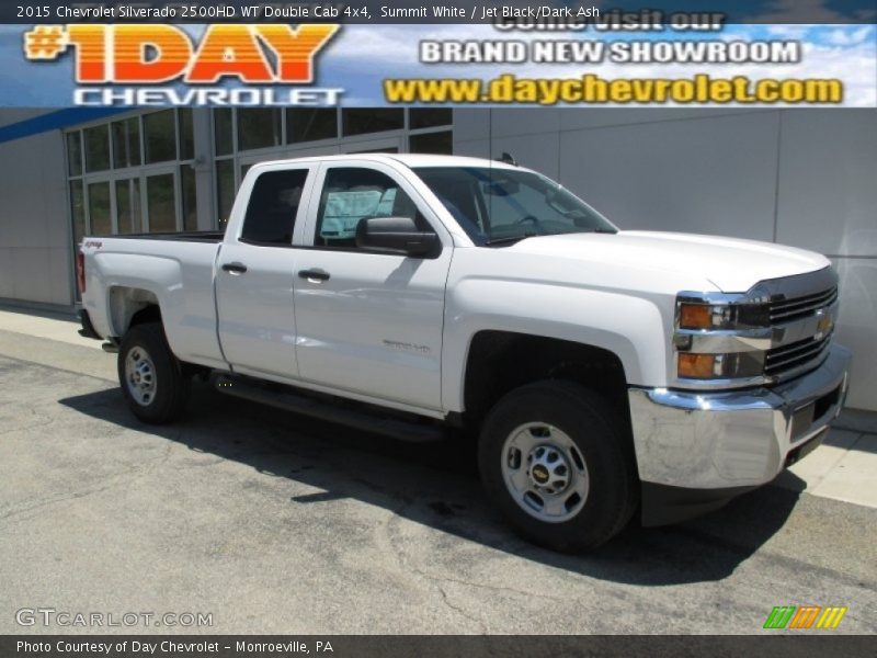 Summit White / Jet Black/Dark Ash 2015 Chevrolet Silverado 2500HD WT Double Cab 4x4