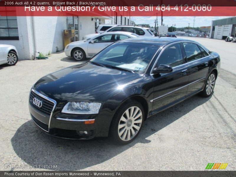 Brilliant Black / Black/Amaretto 2006 Audi A8 4.2 quattro