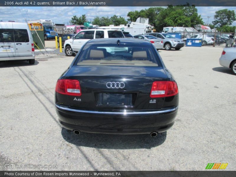 Brilliant Black / Black/Amaretto 2006 Audi A8 4.2 quattro