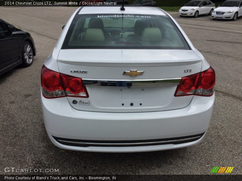 Summit White / Cocoa/Light Neutral 2014 Chevrolet Cruze LTZ