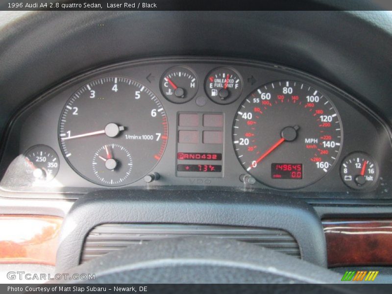  1996 A4 2.8 quattro Sedan 2.8 quattro Sedan Gauges