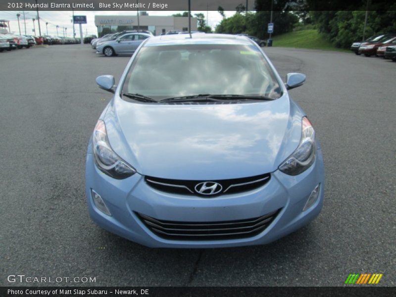 Blue Sky Metallic / Beige 2012 Hyundai Elantra Limited