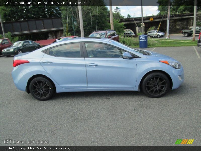 Blue Sky Metallic / Beige 2012 Hyundai Elantra Limited