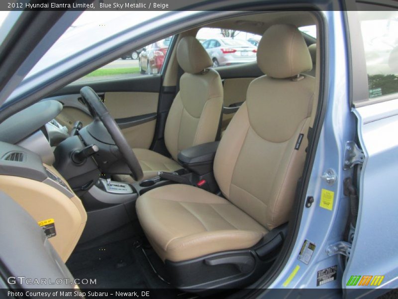 Blue Sky Metallic / Beige 2012 Hyundai Elantra Limited