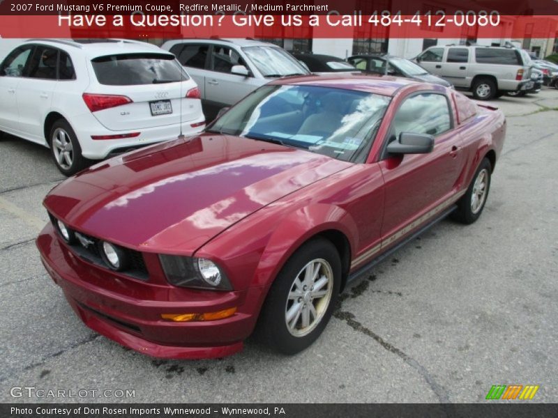 Redfire Metallic / Medium Parchment 2007 Ford Mustang V6 Premium Coupe