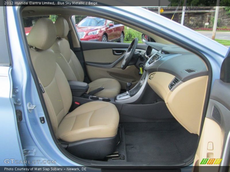 Blue Sky Metallic / Beige 2012 Hyundai Elantra Limited