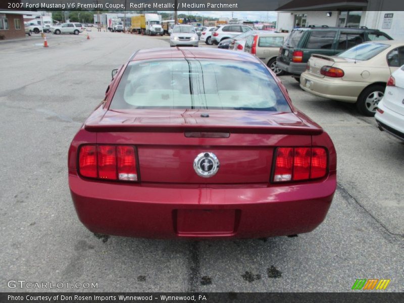 Redfire Metallic / Medium Parchment 2007 Ford Mustang V6 Premium Coupe