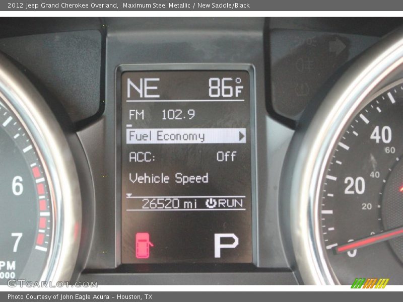 Maximum Steel Metallic / New Saddle/Black 2012 Jeep Grand Cherokee Overland