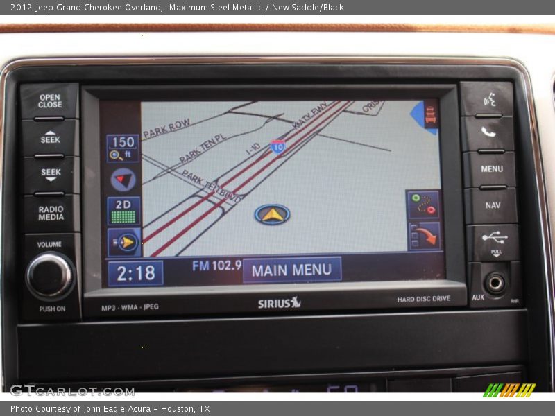 Navigation of 2012 Grand Cherokee Overland