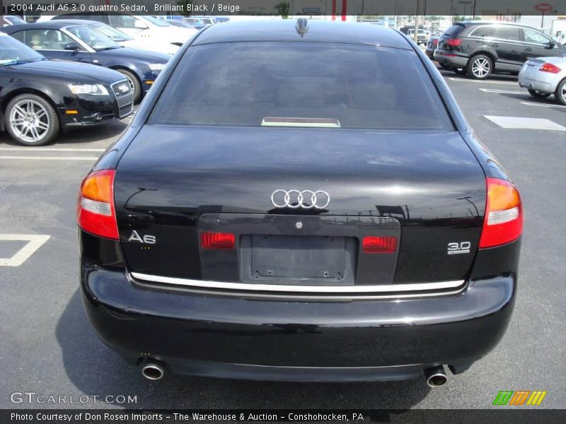 Brilliant Black / Beige 2004 Audi A6 3.0 quattro Sedan