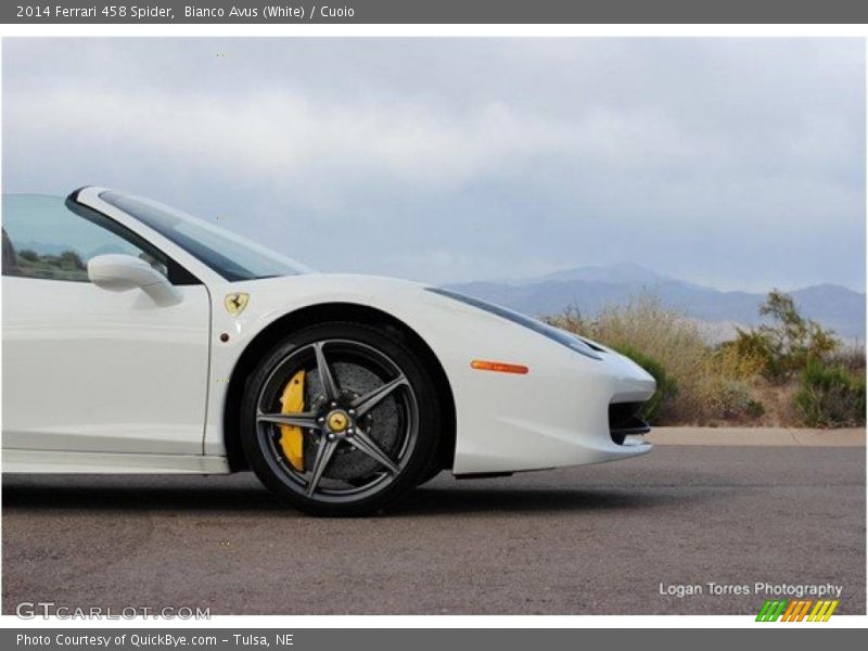 Bianco Avus (White) / Cuoio 2014 Ferrari 458 Spider