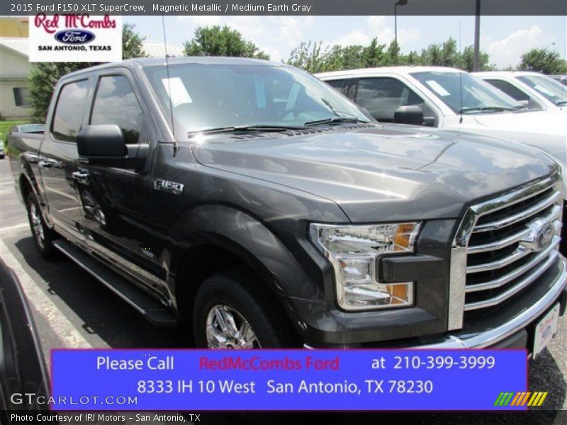 Magnetic Metallic / Medium Earth Gray 2015 Ford F150 XLT SuperCrew