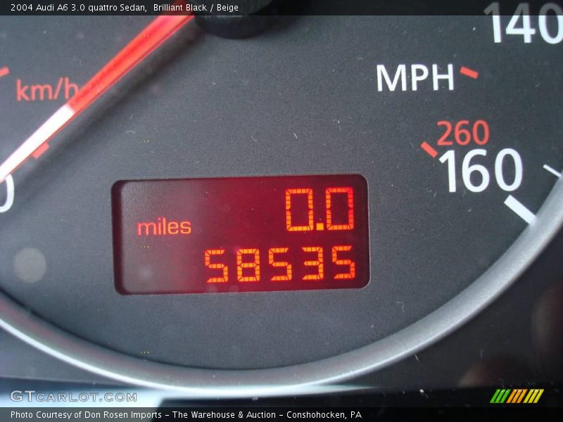 Brilliant Black / Beige 2004 Audi A6 3.0 quattro Sedan