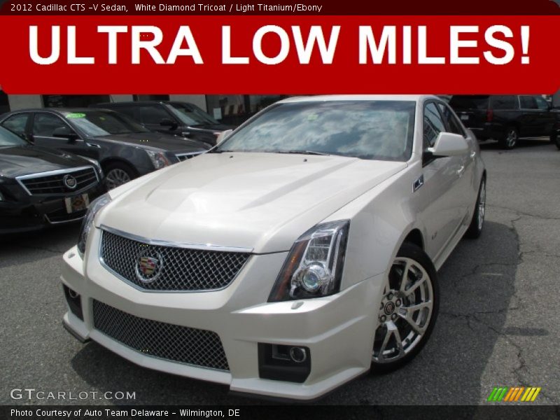 White Diamond Tricoat / Light Titanium/Ebony 2012 Cadillac CTS -V Sedan