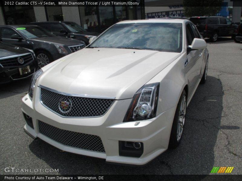 White Diamond Tricoat / Light Titanium/Ebony 2012 Cadillac CTS -V Sedan