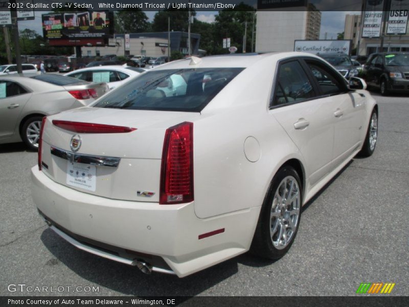 White Diamond Tricoat / Light Titanium/Ebony 2012 Cadillac CTS -V Sedan